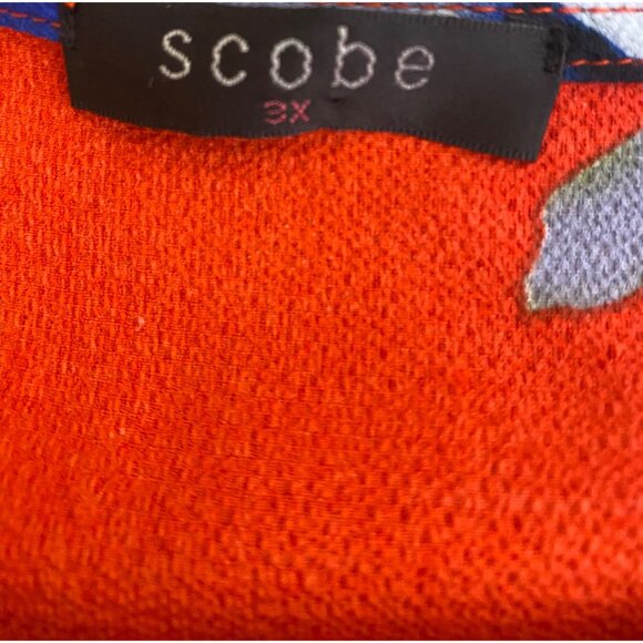 NEW SCOBE Floral Print Faux Wrap Maxi Dress Flutter  Short Sleeve Vneck Size 3X - Picture 4 of 4